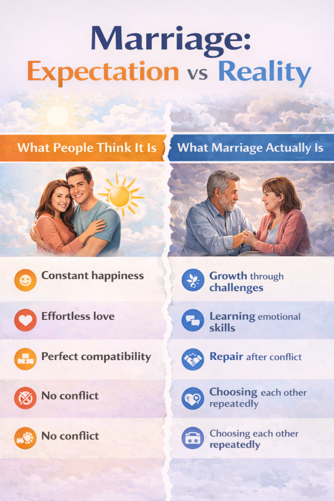 Expectation vs Reality” Marriage Split